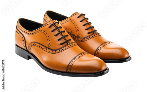 Realistic Image of Contemporary Oxfords for Modern Men on White or PNG Tarnsparent Background