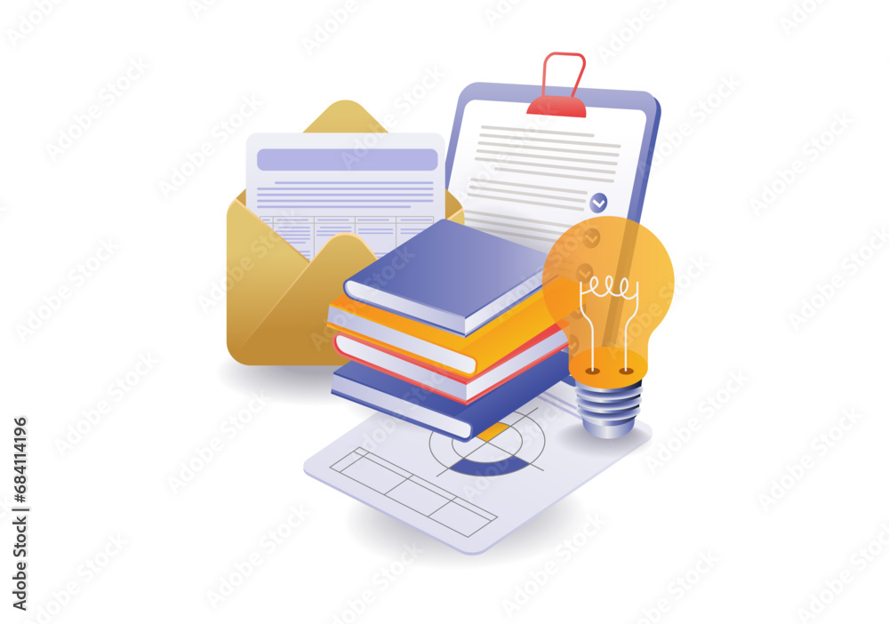 Creative school education symbol illustration concept Creative school education symbol illustration concept