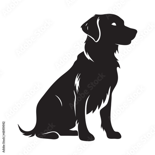 dog silhouette vector icon isolated on white background