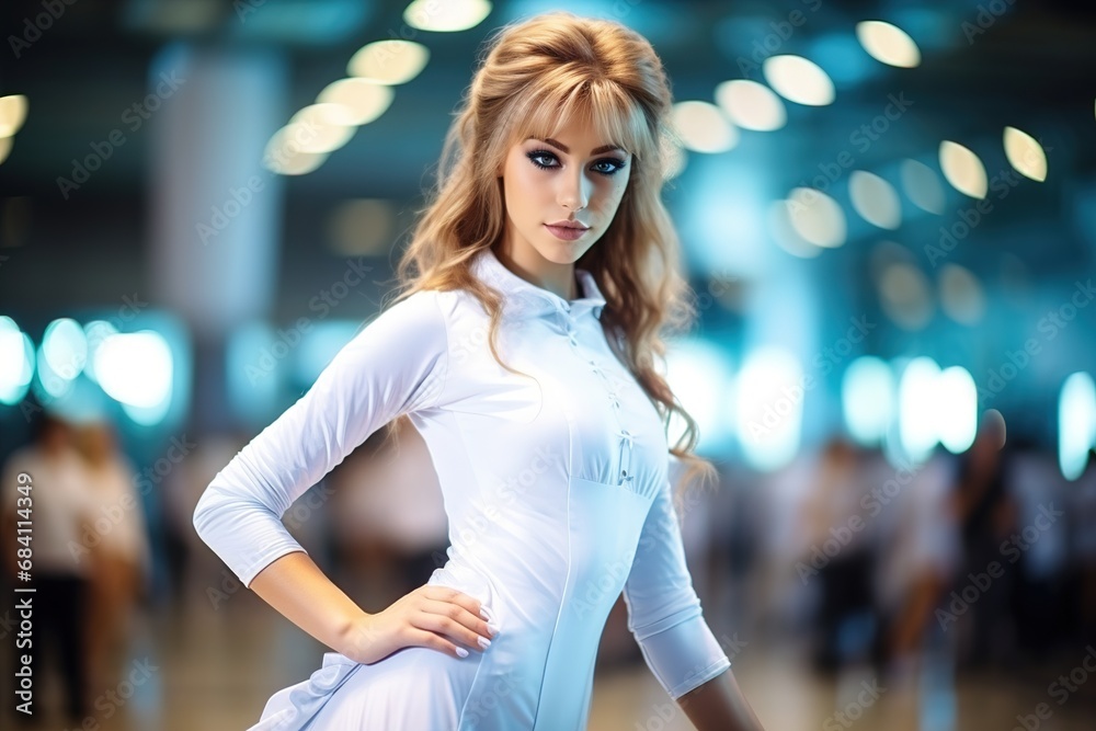 Fototapeta premium female rhythmic gymnast portrait