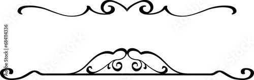 black and white set of delimiters for text, dividers