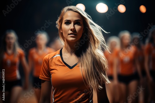 female volleyball player portrait photo