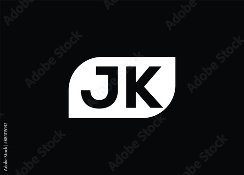 Creative Letters JK Logo Design Vector Template