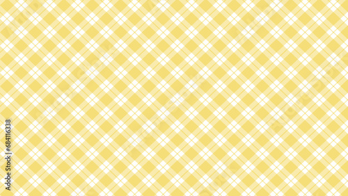 Diagonal print yellow plaid background