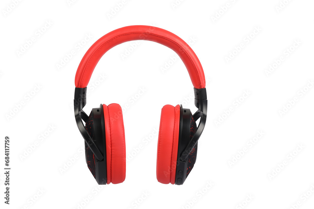 Professional wireless headphones isolated on white background