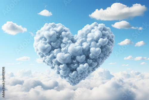 heart shaped clouds. Valentins concept © Rekalawa
