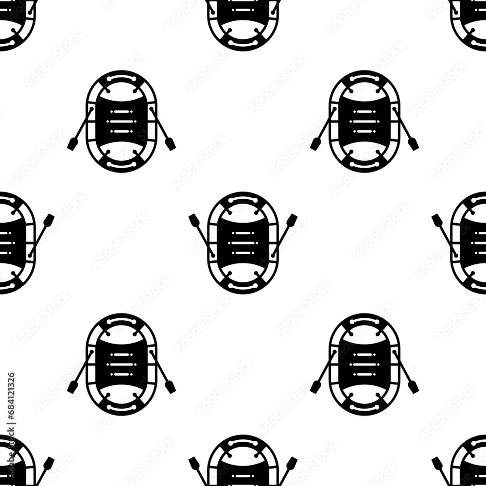 Boat With Boat Paddle Icon Seamless Pattern Y_2007002 Boat With Boat Paddle Icon Seamless Pattern Y_2007002