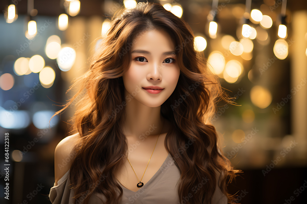 Gorgeous portrait captures the essence of a beautiful girl, radiating charm and elegance.