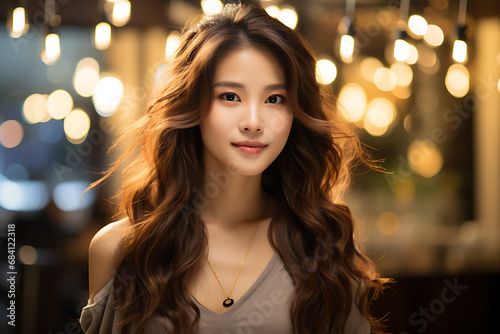 Gorgeous portrait captures the essence of a beautiful girl, radiating charm and elegance.