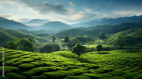 tea plantation in island, cange images,  cameron images photo