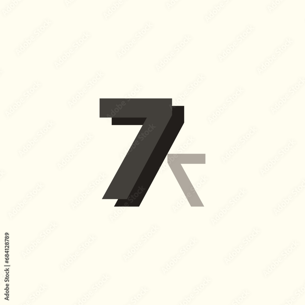 Letter and number gradient signature design Letter and number gradient signature design
