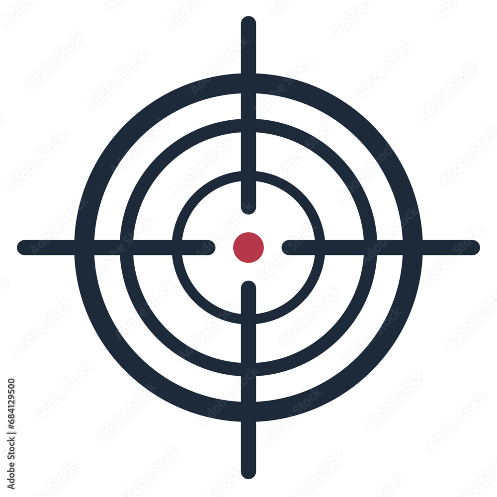 Target flat icon style isolated on white background. Target flat icon style isolated on white background.