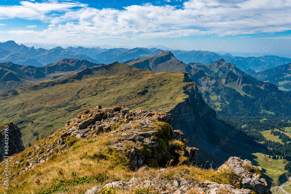 Autumn mountain tour on the Hoher Ifen in the Kleinwalsertal Allgau Alps