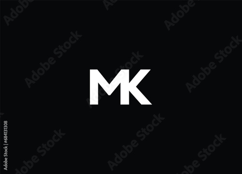 Creative Letters MK Logo Design Vector Template