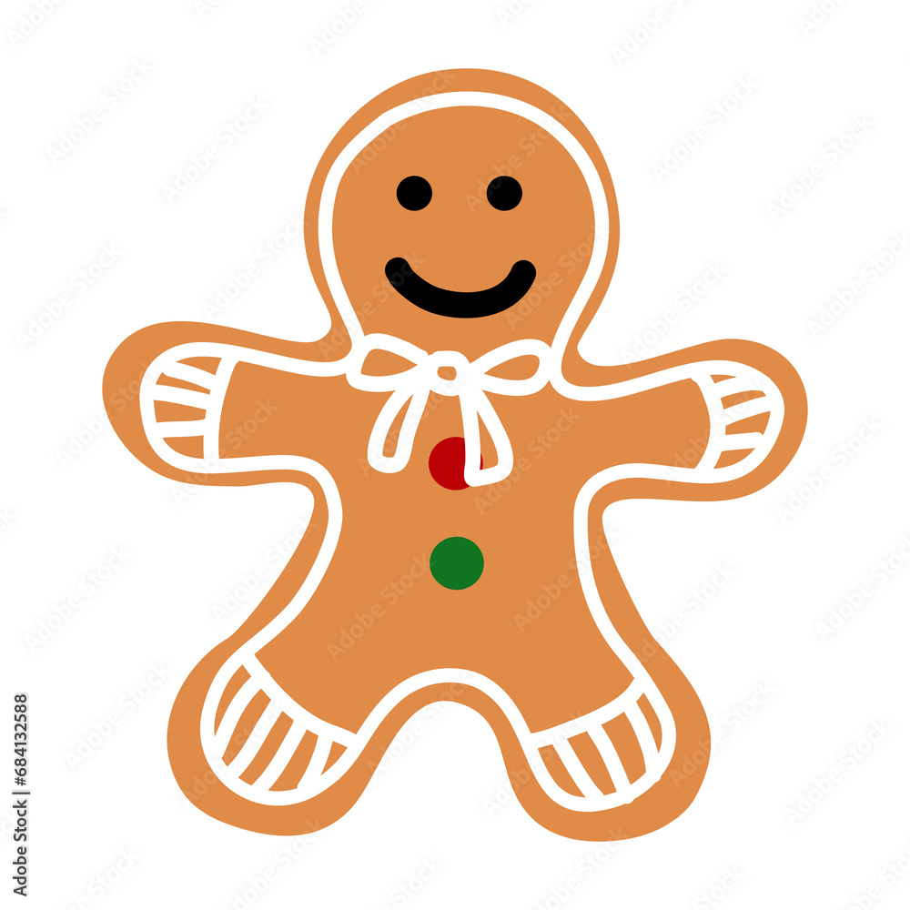 Obraz premium Gingerbread cartoon for Christmas festival