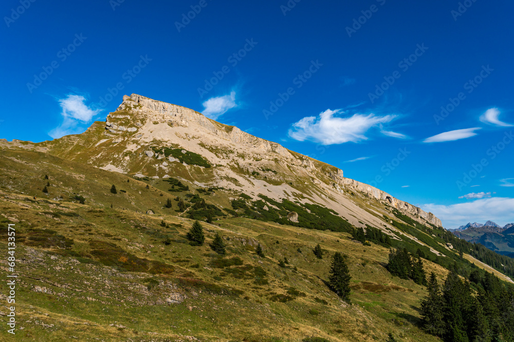 Autumn mountain tour on the Hoher Ifen in the Kleinwalsertal Allgau Alps