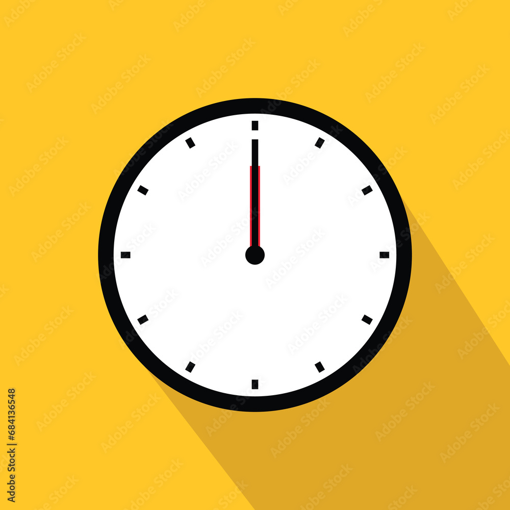 Clock time icon 12 symbol isolated on white background design. Clock time icon 12 symbol isolated on white background design.