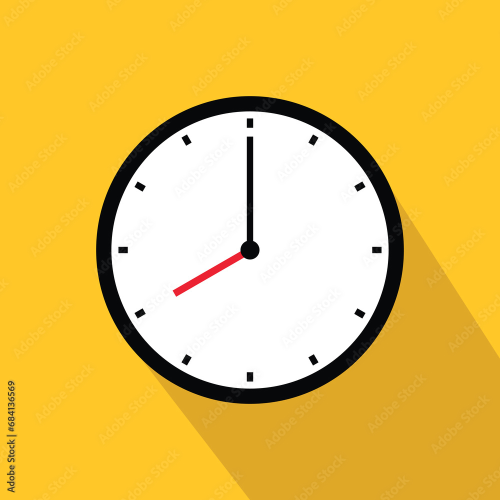 Clock time icon 08 symbol isolated on white background design. Clock time icon 08 symbol isolated on white background design.