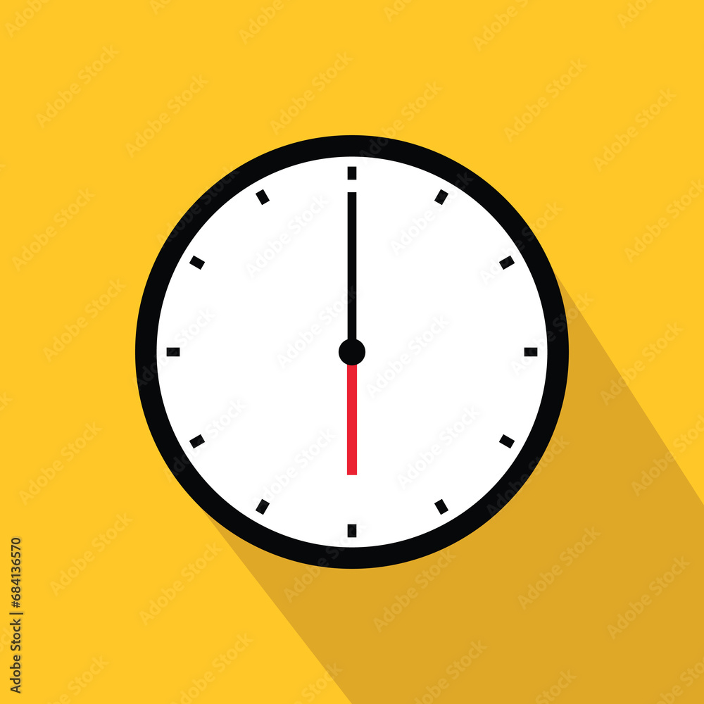Clock time icon 06 symbol isolated on white background design. Clock time icon 06 symbol isolated on white background design.