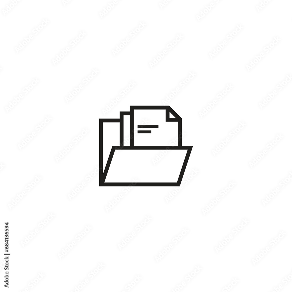 Folder icon in flat style. Document vector illustration on white isolated background. Archive business concept. Folder icon in flat style. Document vector illustration on white isolated background. Archive business concept.