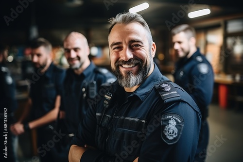 Police officers smiling. photo