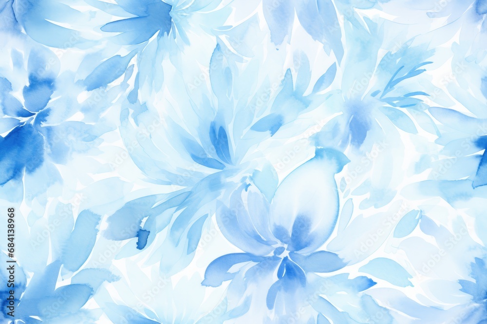 Seamless watercolor abstract flower pattern. Aquarelle texture