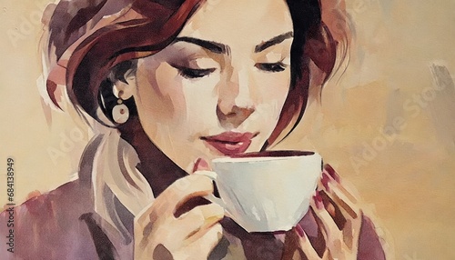 coffee time break time illustration