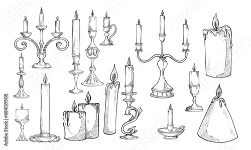 candle handdrawn collection
