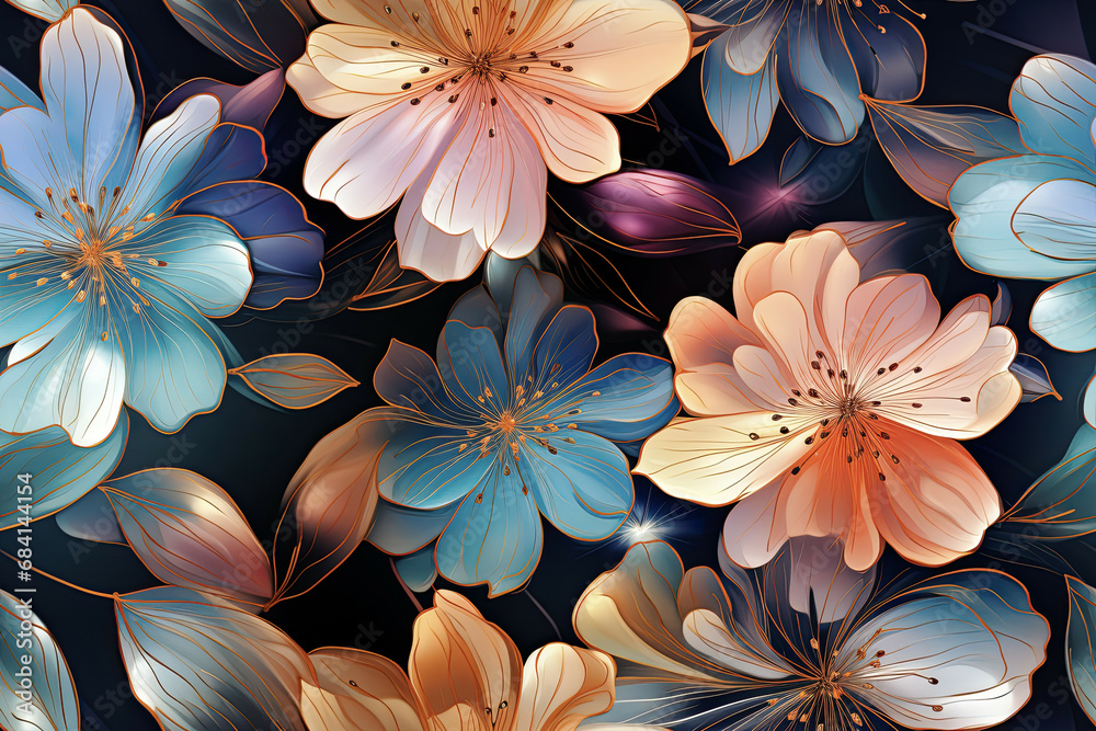 Obraz premium Floral Background Floral Wallpaper Floral Image Flower Background Flower Image Flower Wallpaper Illustration 