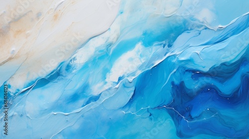 Embracing Serenity: A Dive into the Abstract Depths of 'The Art of Blue Water' Painting Generative AI