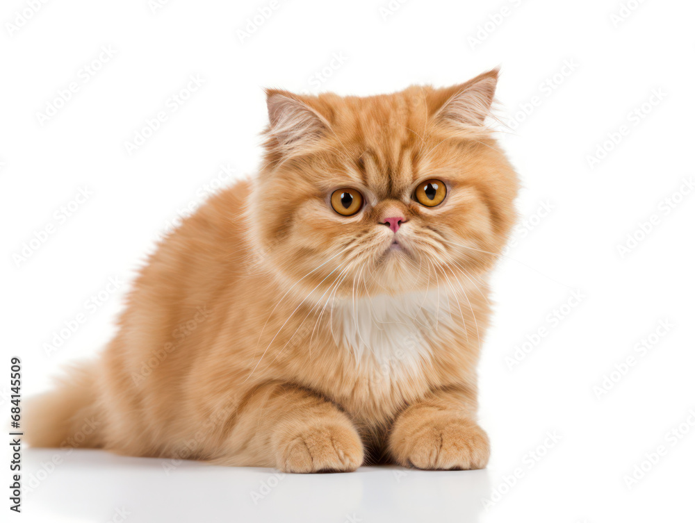 Obraz premium Exotic Shorthair Cat Studio Shot Isolated on Clear Background