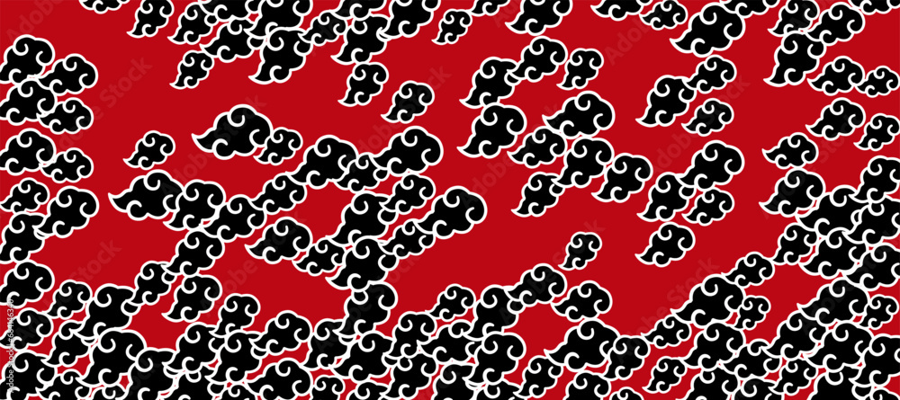 Abstract Akatsuki black Clouds Pattern background Wallpaper