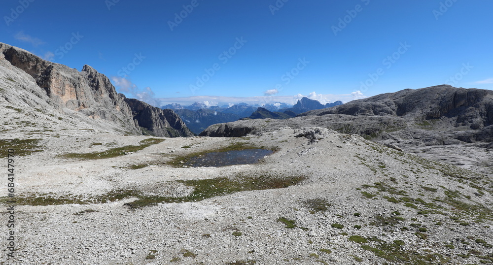 View of Italian Mountain in the European Alpe in the DOLOMITES G