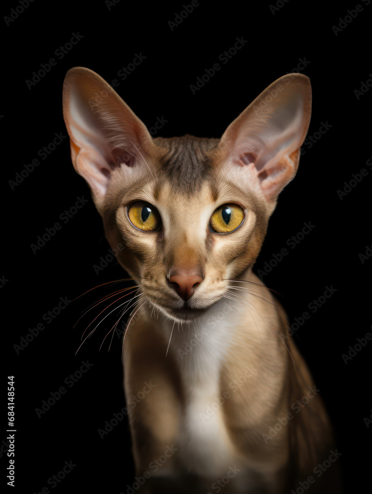 Oriental Shorthair Cat Studio Shot Isolated on Clear Background Oriental Shorthair Cat Studio Shot Isolated on Clear Background