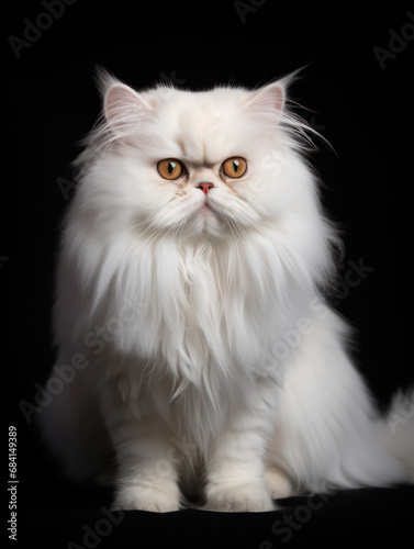 Persian Cat Studio Shot Isolated on Clear Background