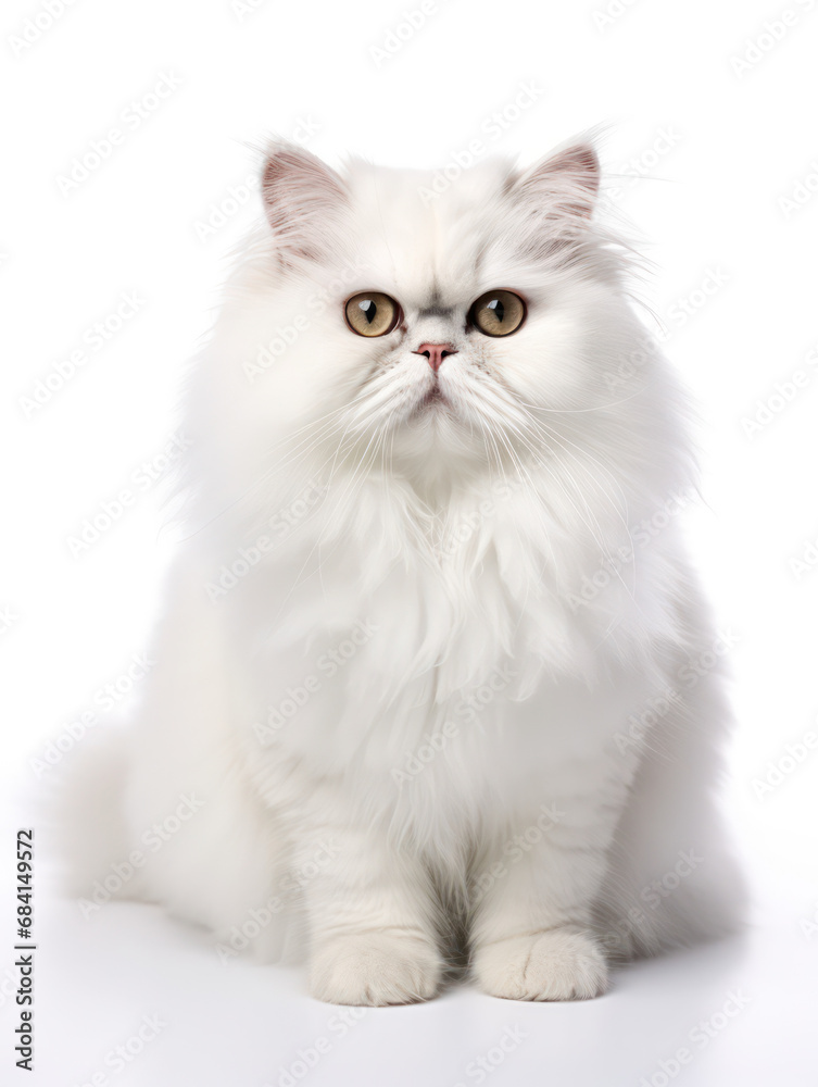 Persian Cat Studio Shot Isolated on Clear Background