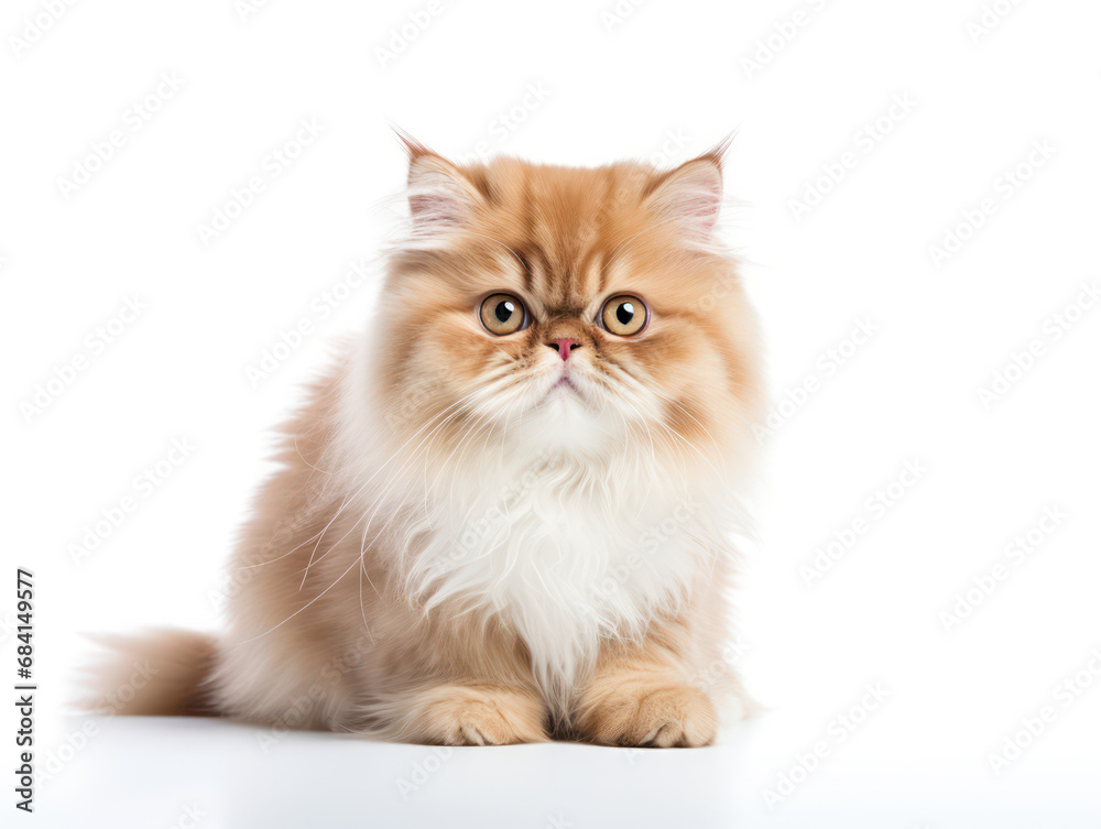 Persian Cat Studio Shot Isolated on Clear Background