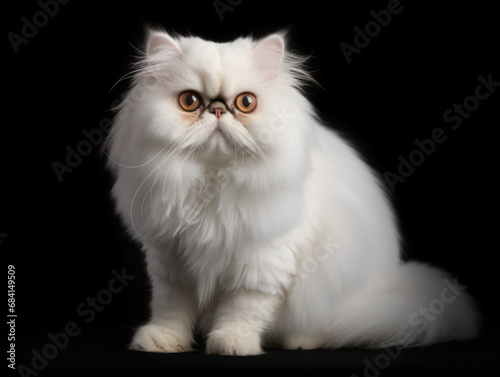 Persian Cat Studio Shot Isolated on Clear Background