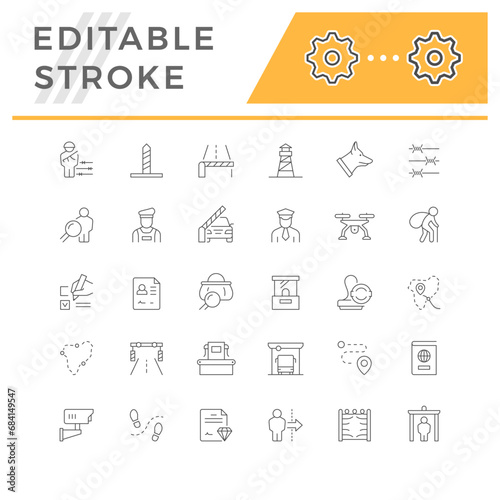 Set line icons of boundary
