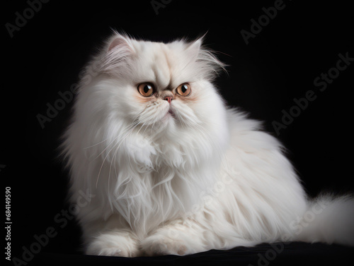 Persian Cat Studio Shot Isolated on Clear Background