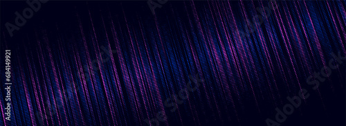 Abstract texture with circles. Matrix background. Motion dots in cyberspace. Halftone illustration. Technology background with data algorithms. Hacked security particles pattern.