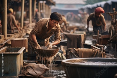 Hard-working people engaged in various tasks