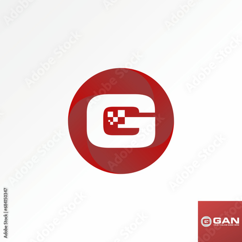 Free Download Logo design graphic concept creative premium abstract vector stock unique initial letter G font circle and square tech. Related to monogram typography - GFXLoad