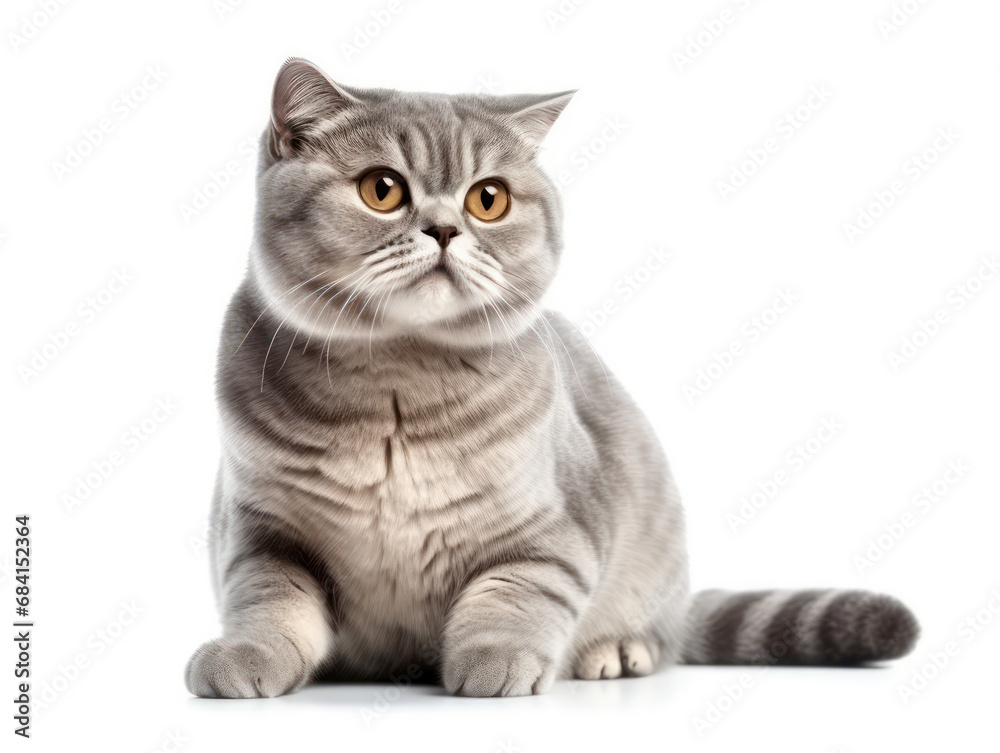 Scottish Fold Cat Studio Shot Isolated on Clear Background Scottish Fold Cat Studio Shot Isolated on Clear Background