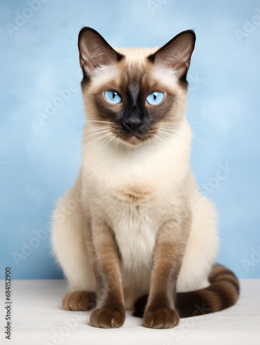 Siamese Cat Studio Shot Isolated on Clear Background © Vig