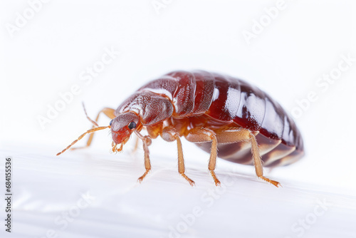 Bed bugs on the bed, bed bug attack © lc design