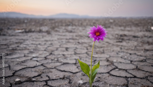 Flower Blooming in a Wasteland