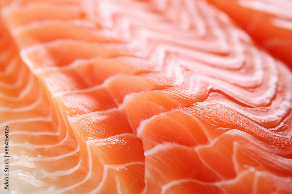 Close up of raw salmon fish filet