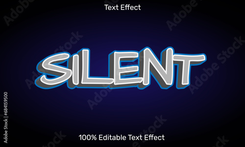 Silent text effect in 3d
