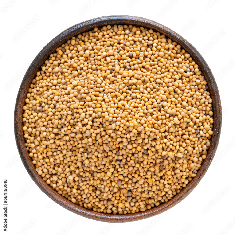 Mustard seeds isolated on white background, cutout Mustard seeds isolated on white background, cutout